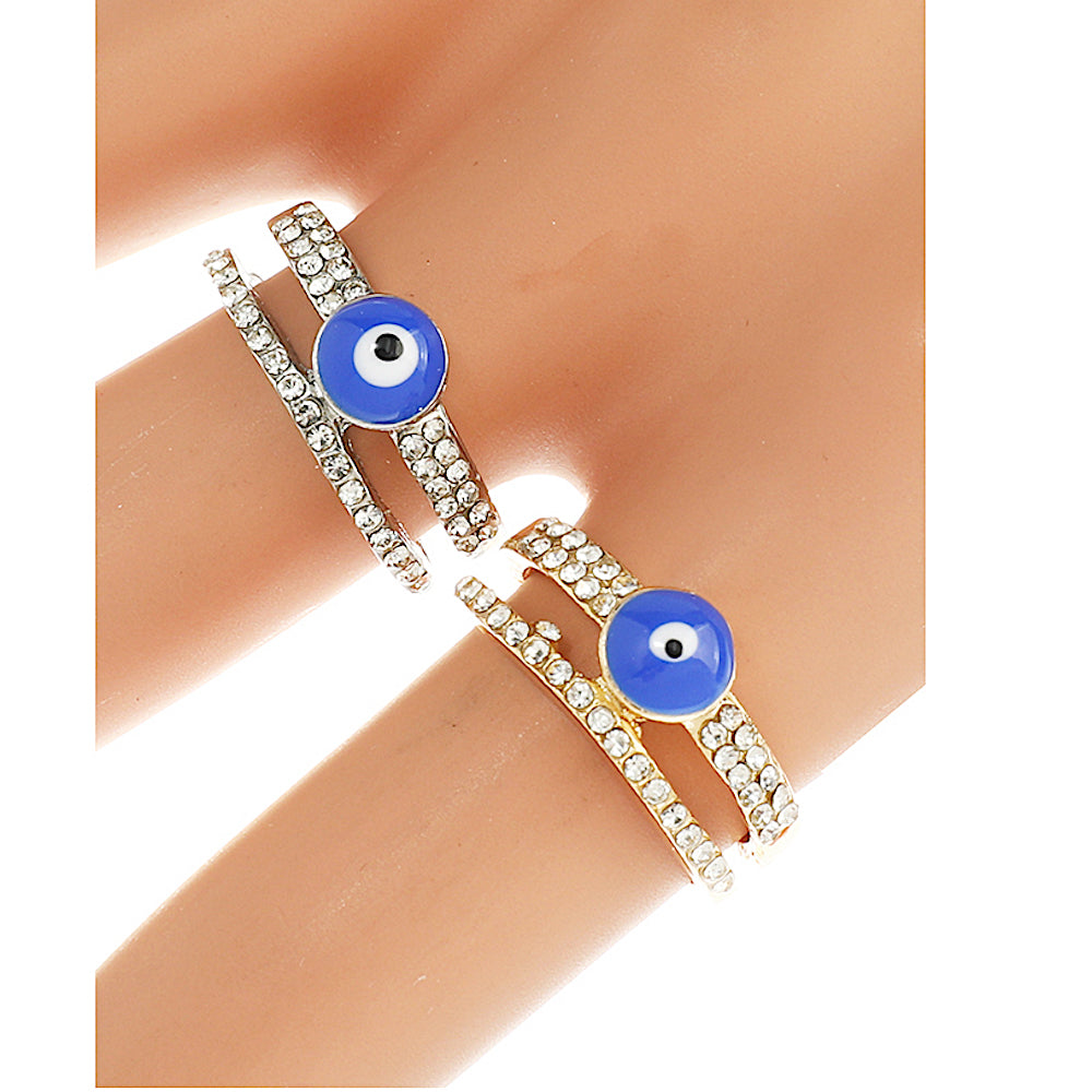 JAR45047 - Rhinestone Evil Eye Ring