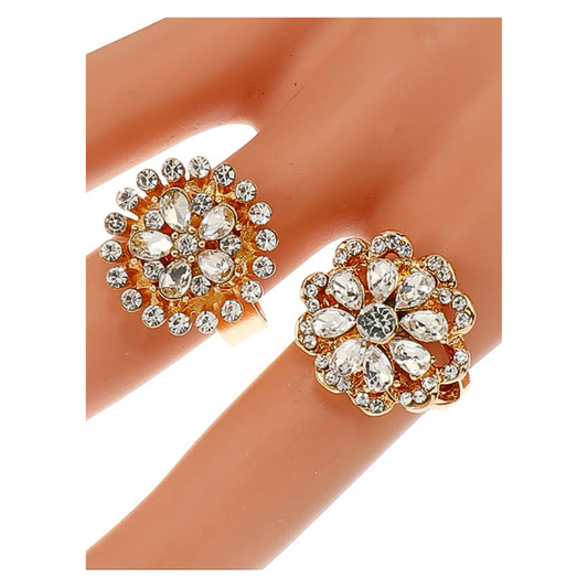 JAR46018 - Crystal Flower Ring
