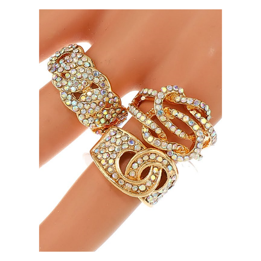 JAR46023 - Rhinestone Link Ring
