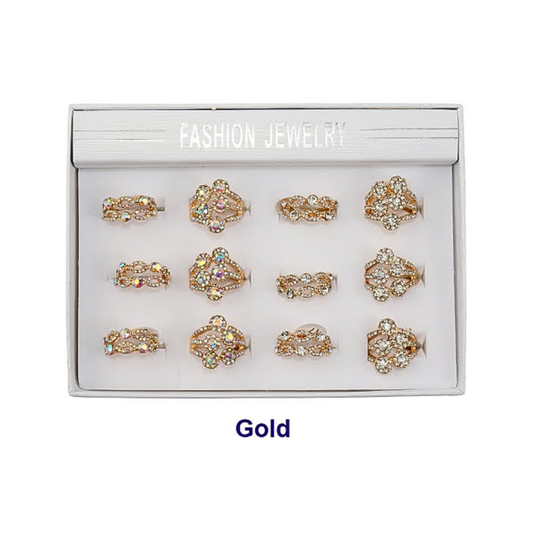 JAR46223 - Rhinestone Cluster Ring