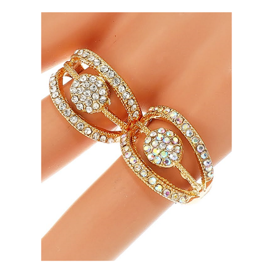 JAR46226 - Rhinestone Multi Line Ring