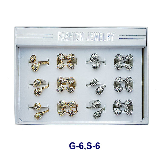 Rhinestone Teardrop Shapes Ring