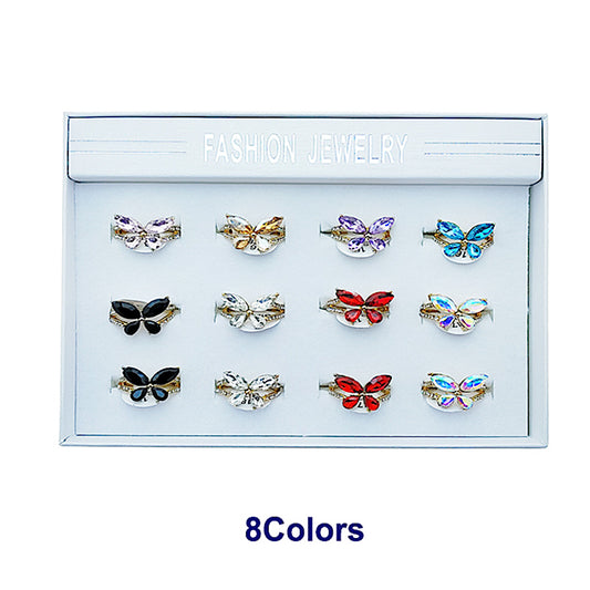 Crystal Butterfly Ring