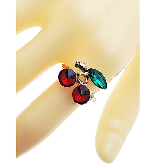 JAR49961 - Crystal Cherry Ring