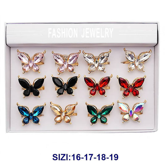 Crystal Butterfly Ring