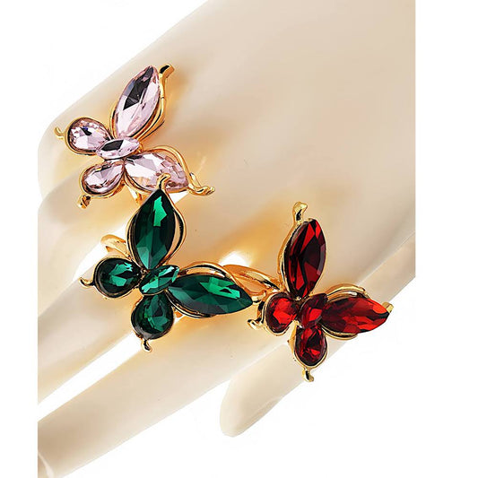 Crystal Butterfly Ring