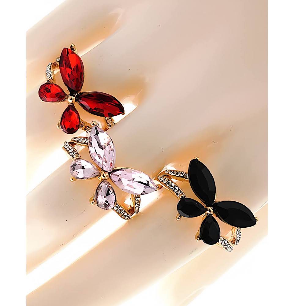 Crystal Butterfly Ring
