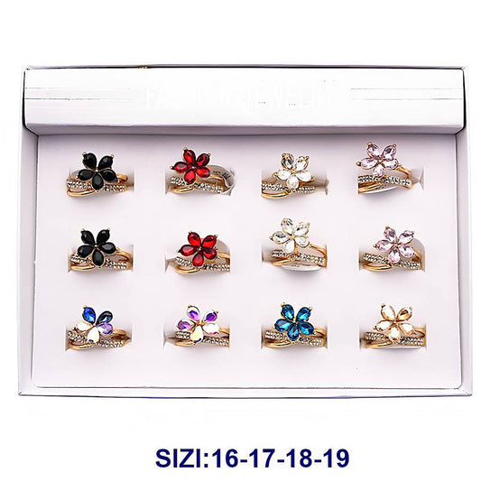 Crystal Flower Ring