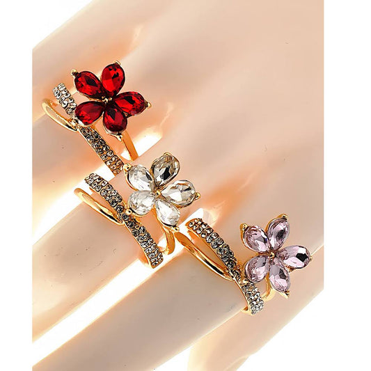 Crystal Flower Ring