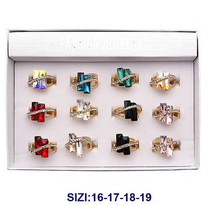 Double Rectangle Stone Cocktail Ring
