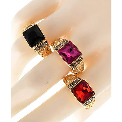 Square Stone Cocktail Ring