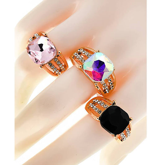 Square Stone Cocktail Ring
