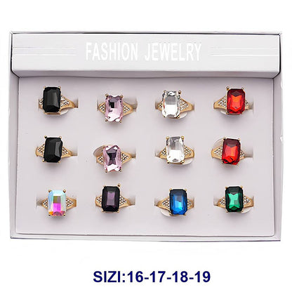 Rectangle Stone Cocktail Ring