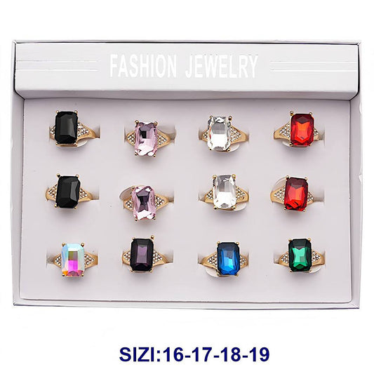 Rectangle Stone Cocktail Ring