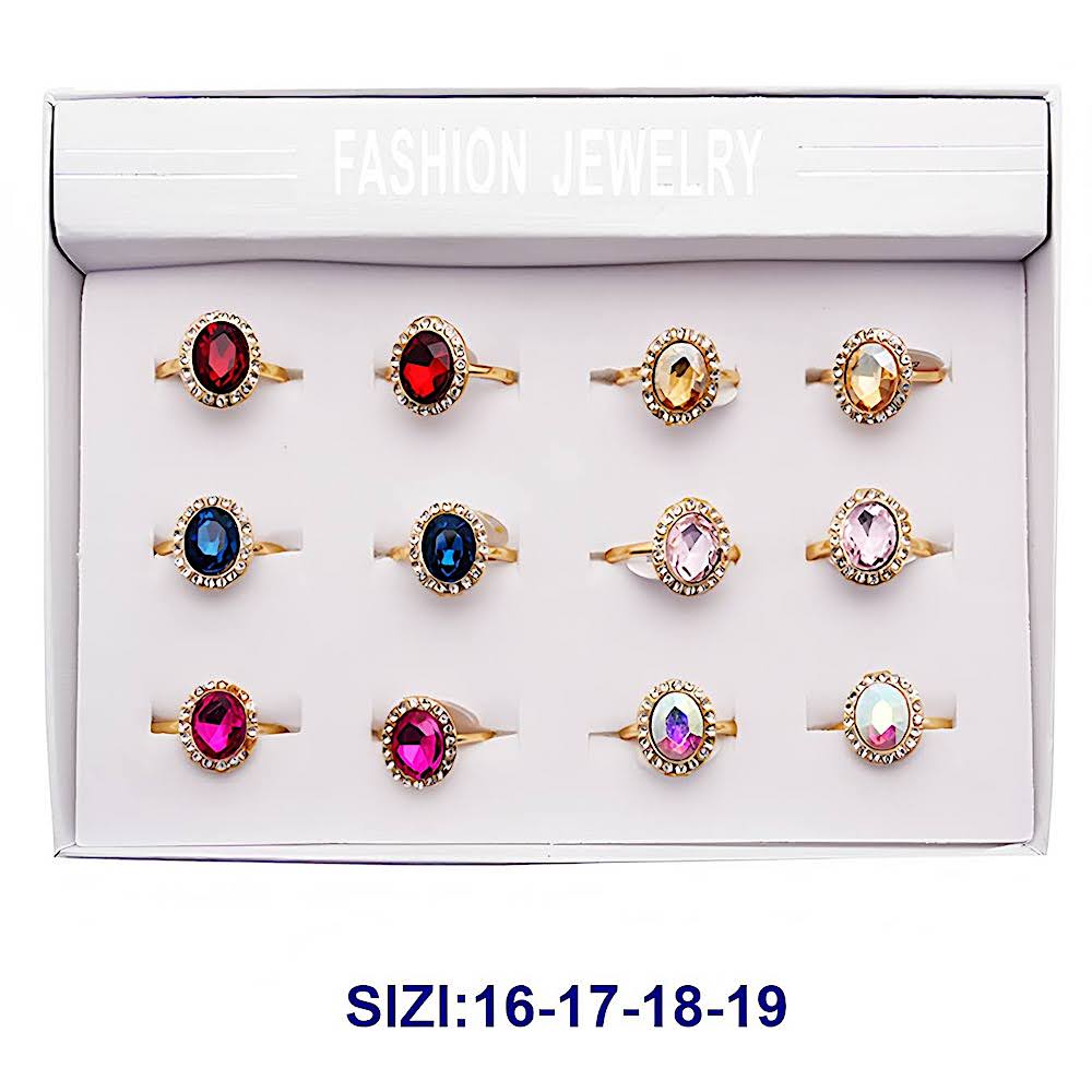 Oval Stone Halo Cocktail Ring