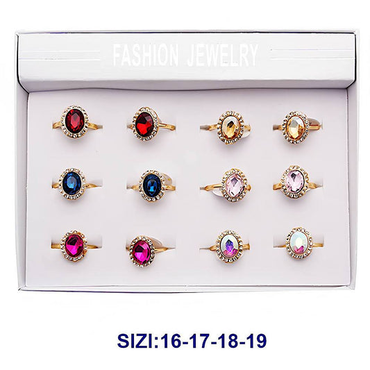 Oval Stone Halo Cocktail Ring