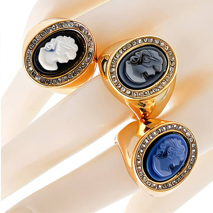 Vintage Victorian Lady Cameo Ring