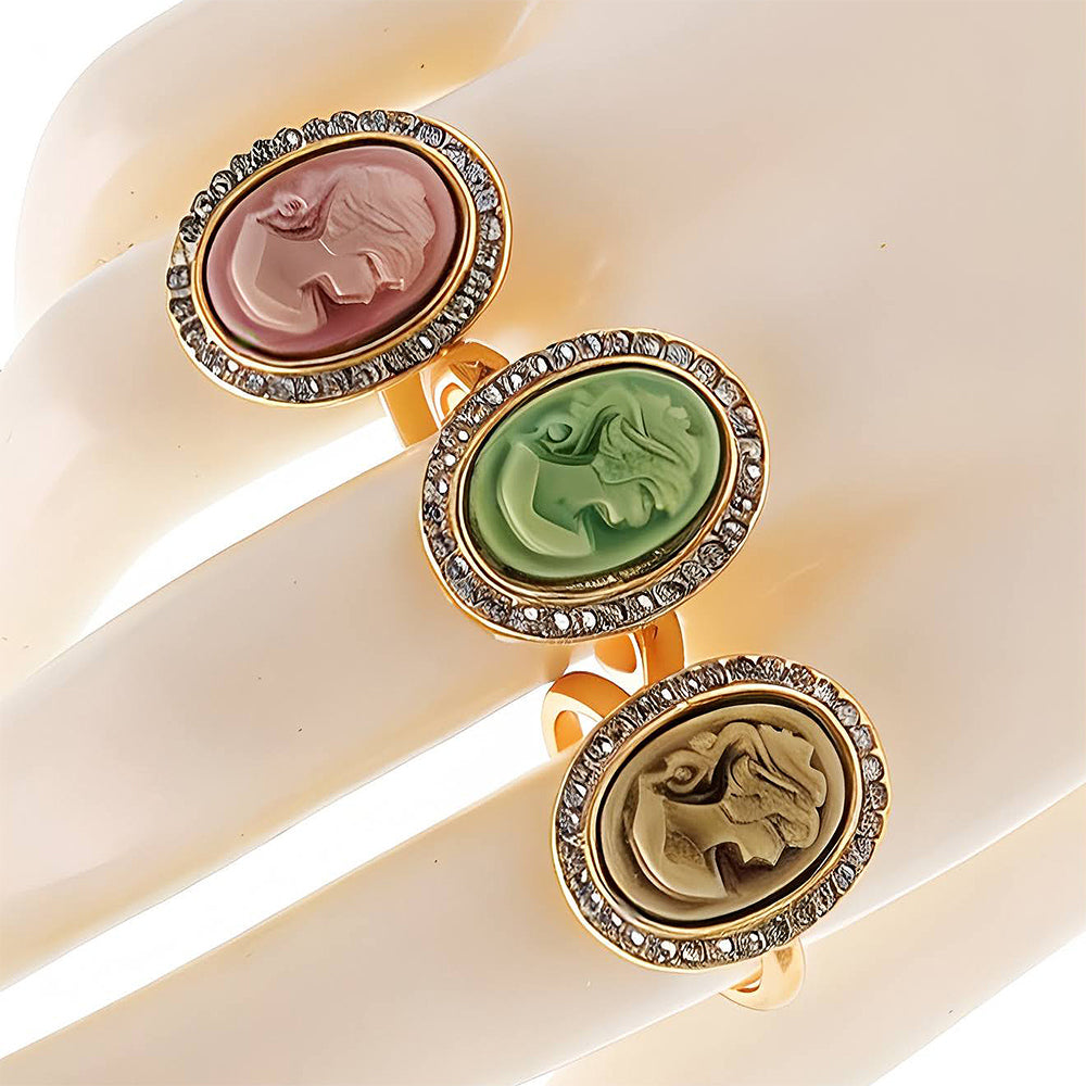 Vintage Victorian Lady Cameo Ring