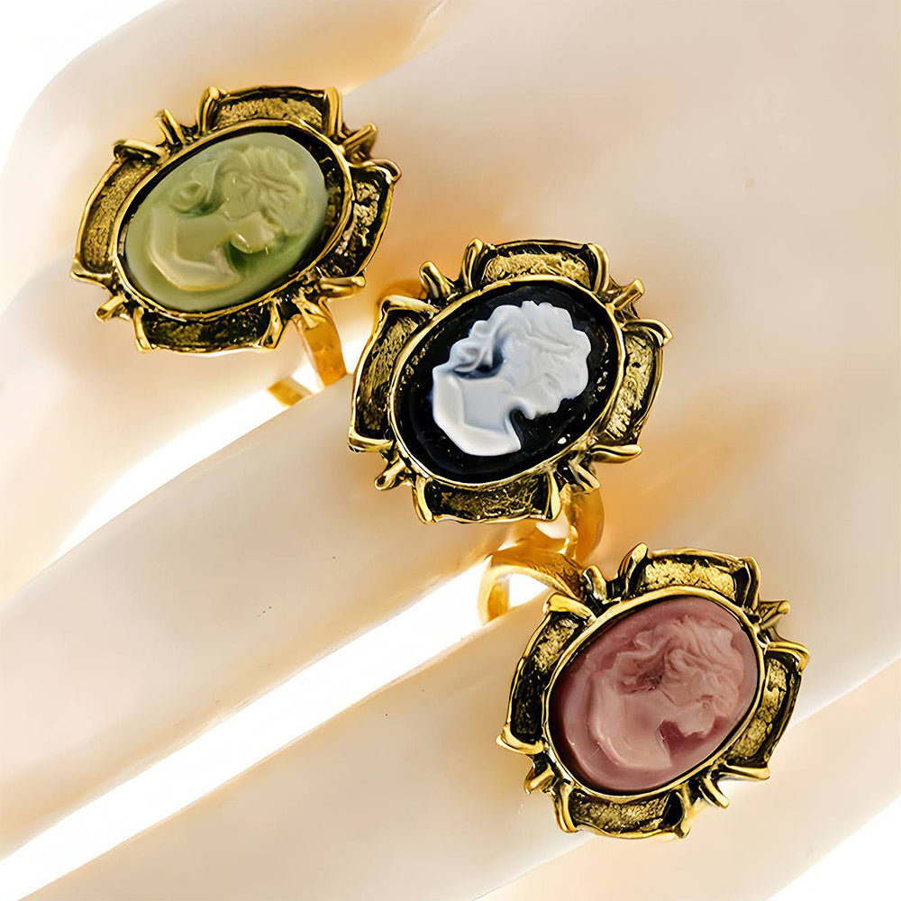 Vintage Victorian Lady Cameo Ring