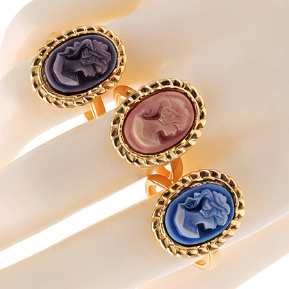 Vintage Victorian Lady Cameo Ring