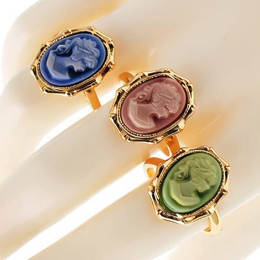 Vintage Victorian Lady Cameo Ring