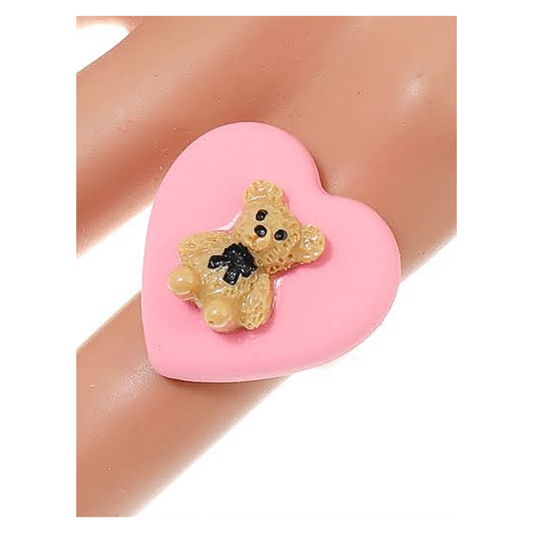 JAR42004 - Teddy Bear Heart Ring