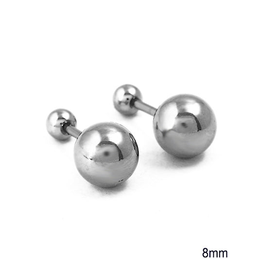 JBP29858 - 8MM Stainless Steel Ball Earring