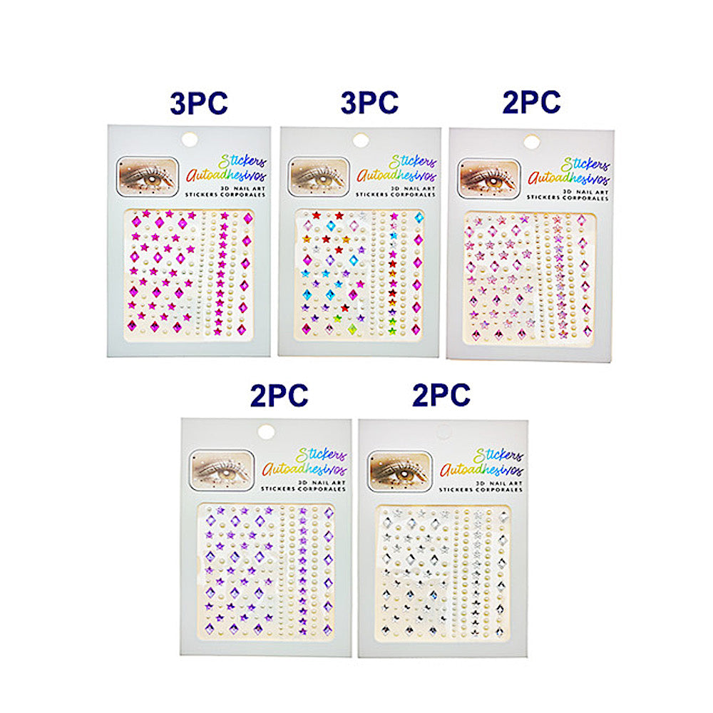 Adhesive Star & Pearl Face Gem