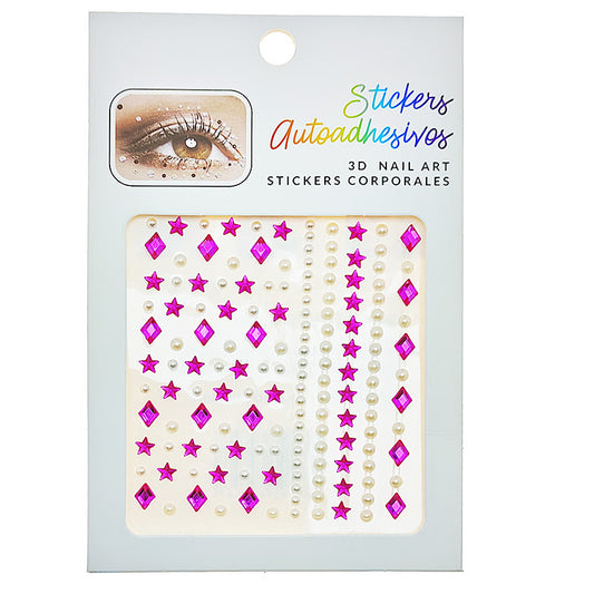 JBP48934 - Star & Pearl Adhesive Face Gem