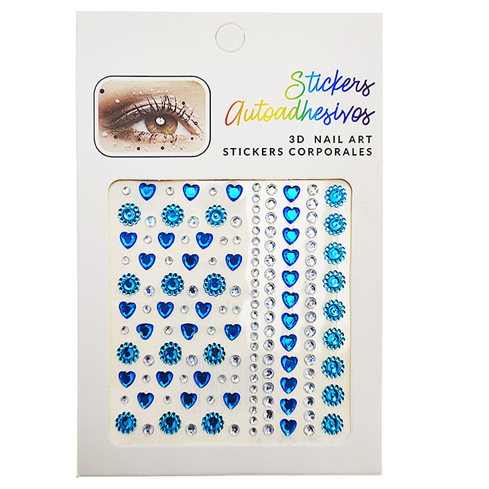 Adhesive Heart Face Gem