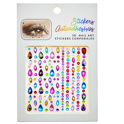 Adhesive Teardrop Face Gem