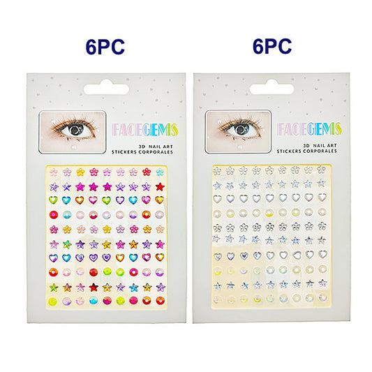 JBP48941 - Heart & Flower Adhesive Face Gem