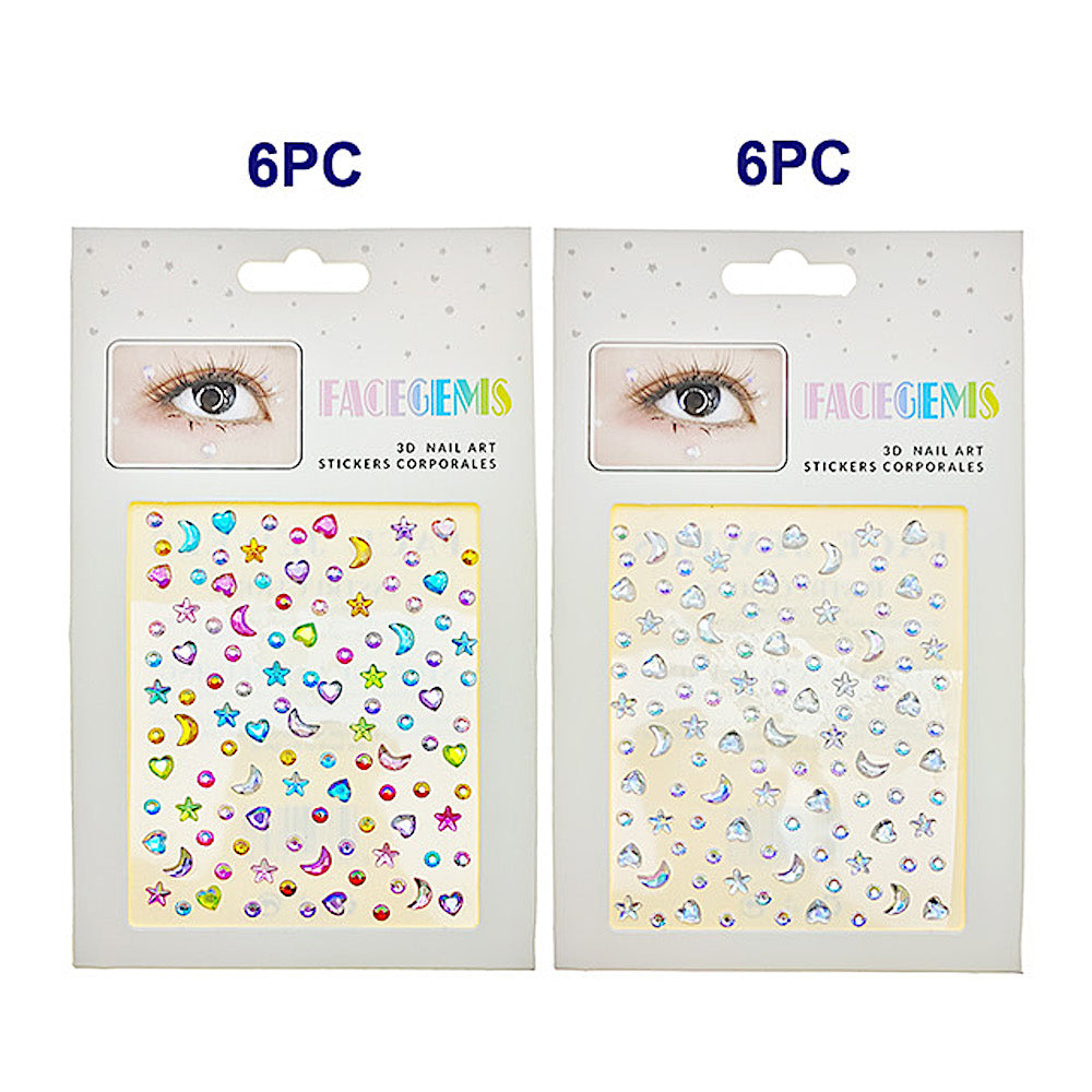 JBP48943 - Moon & Stars Adhesive Face Gem