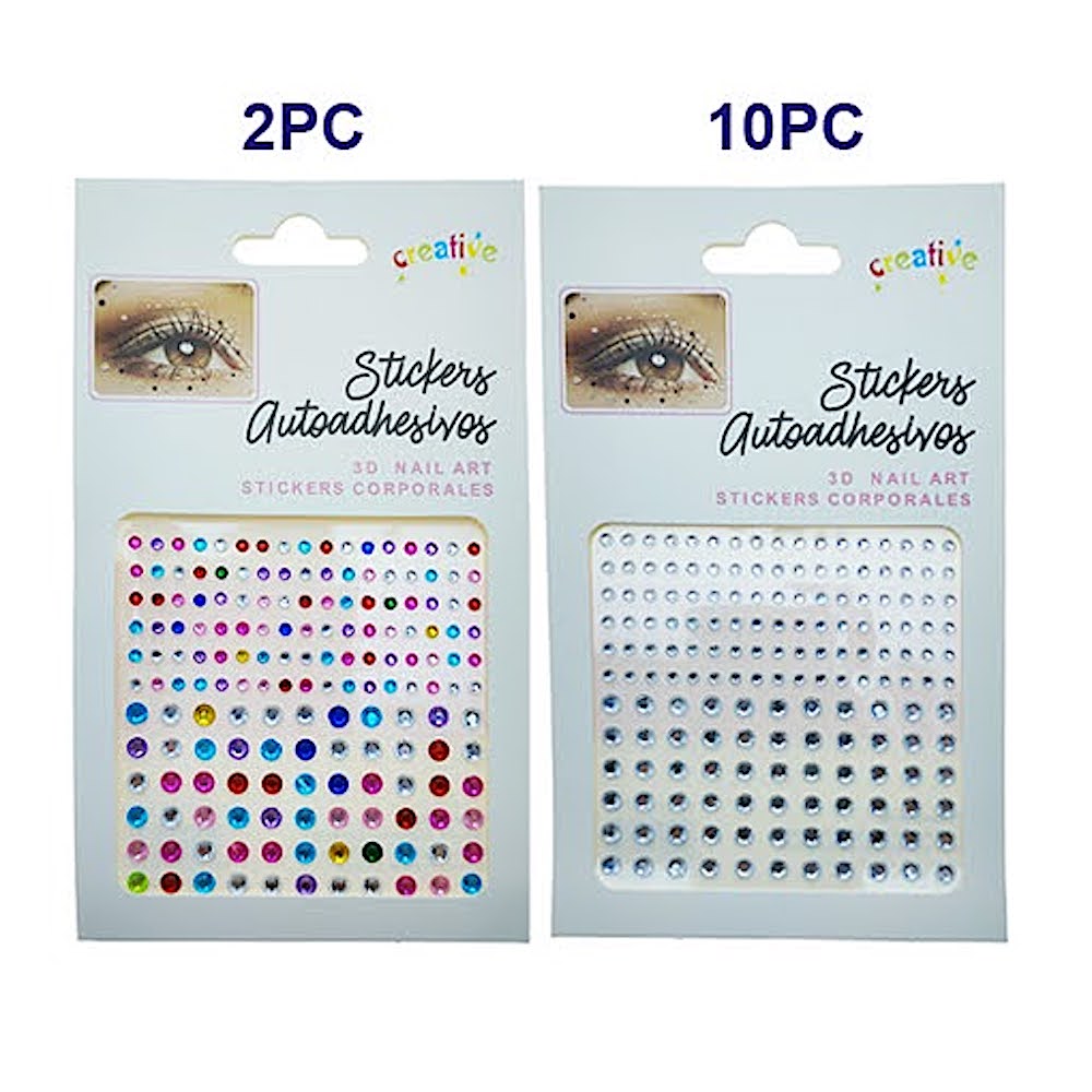 Adhesive Circle Face Gem