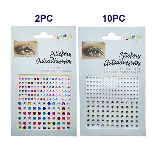 Adhesive Circle Face Gem