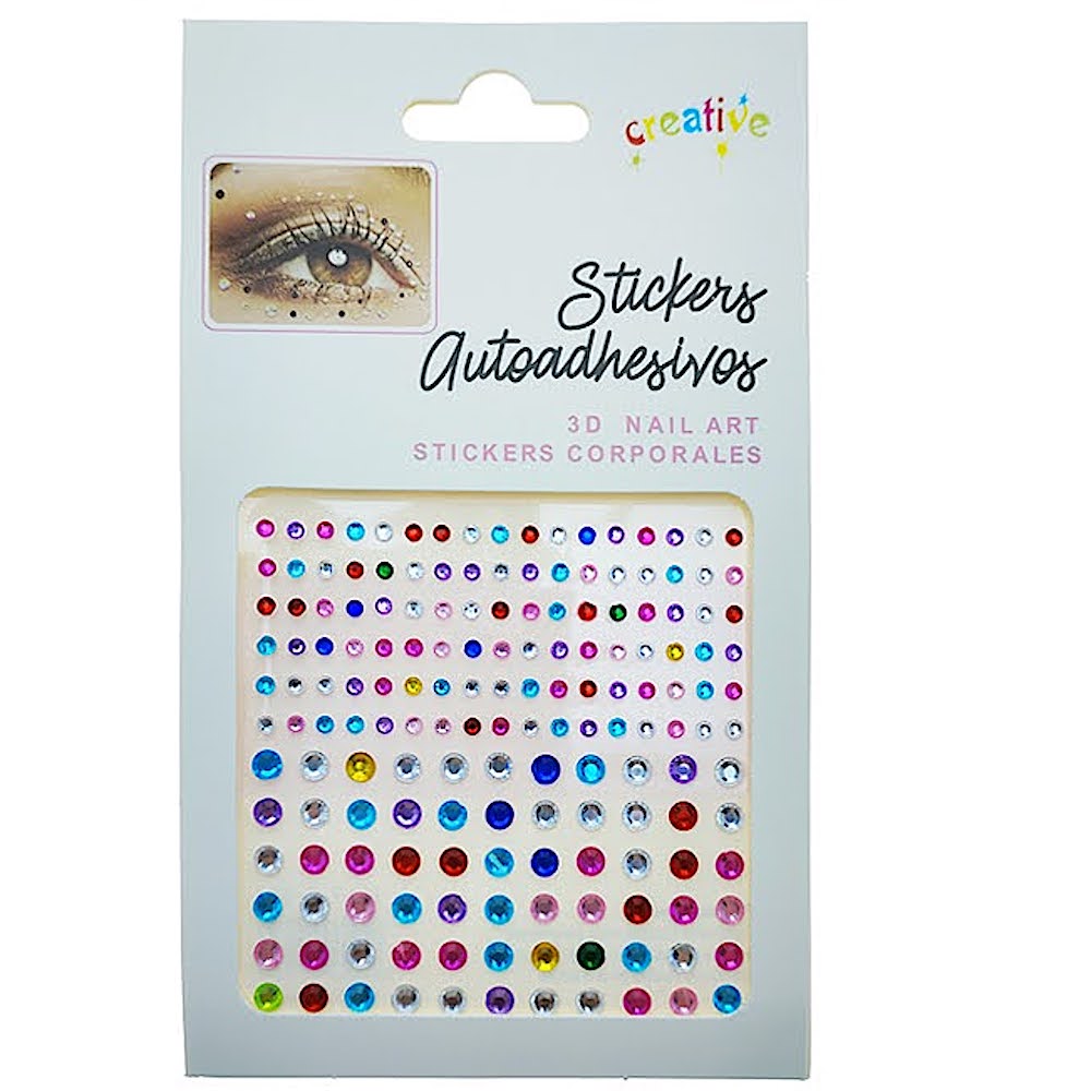 Adhesive Circle Face Gem