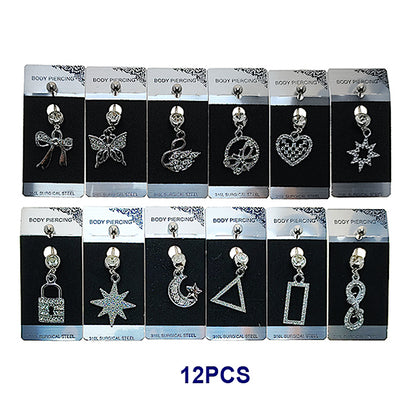Assorted Rhinestone Belly Navel Rings