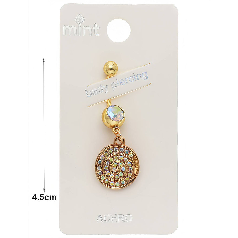 Rhinestone Pavé Swirl Belly Navel Ring