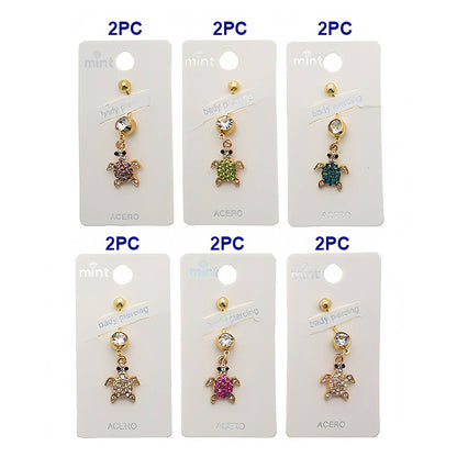 Rhinestone Sea Turtle Belly Navel Ring