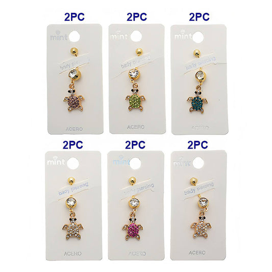 Rhinestone Sea Turtle Belly Navel Ring