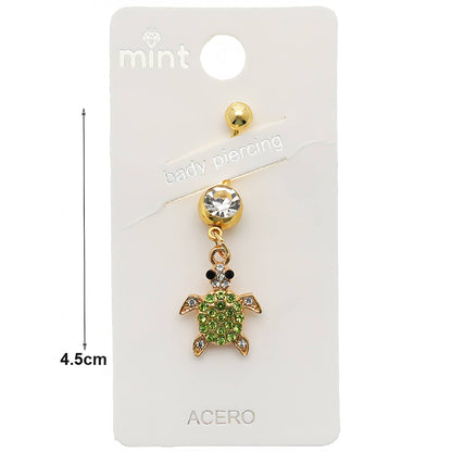 Rhinestone Sea Turtle Belly Navel Ring