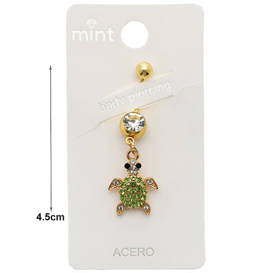 Rhinestone Sea Turtle Belly Navel Ring