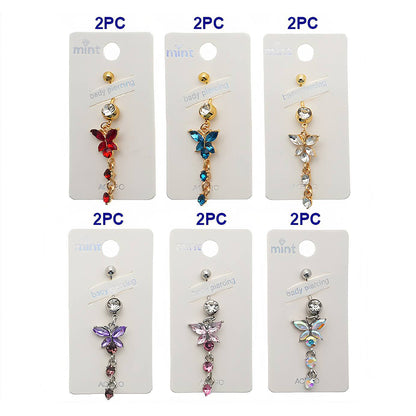 Butterfly Dangle Belly Navel Ring