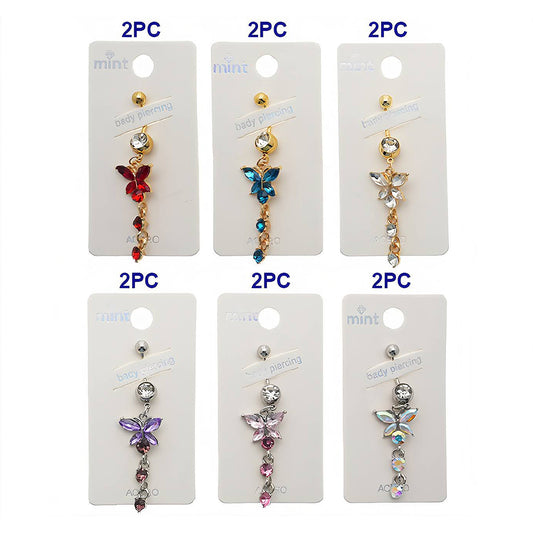 Butterfly Dangle Belly Navel Ring