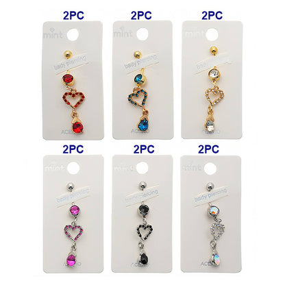 Heart Dangle Belly Navel Ring