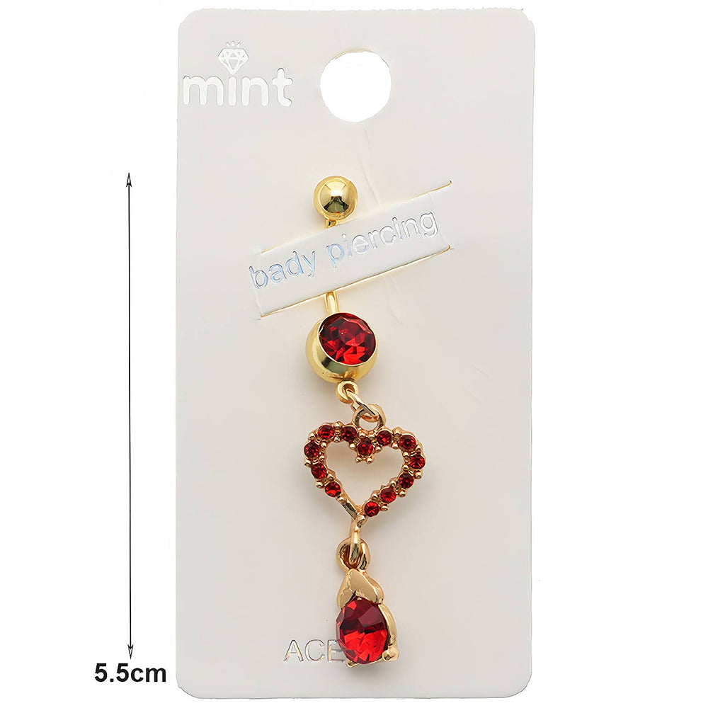 Heart Dangle Belly Navel Ring