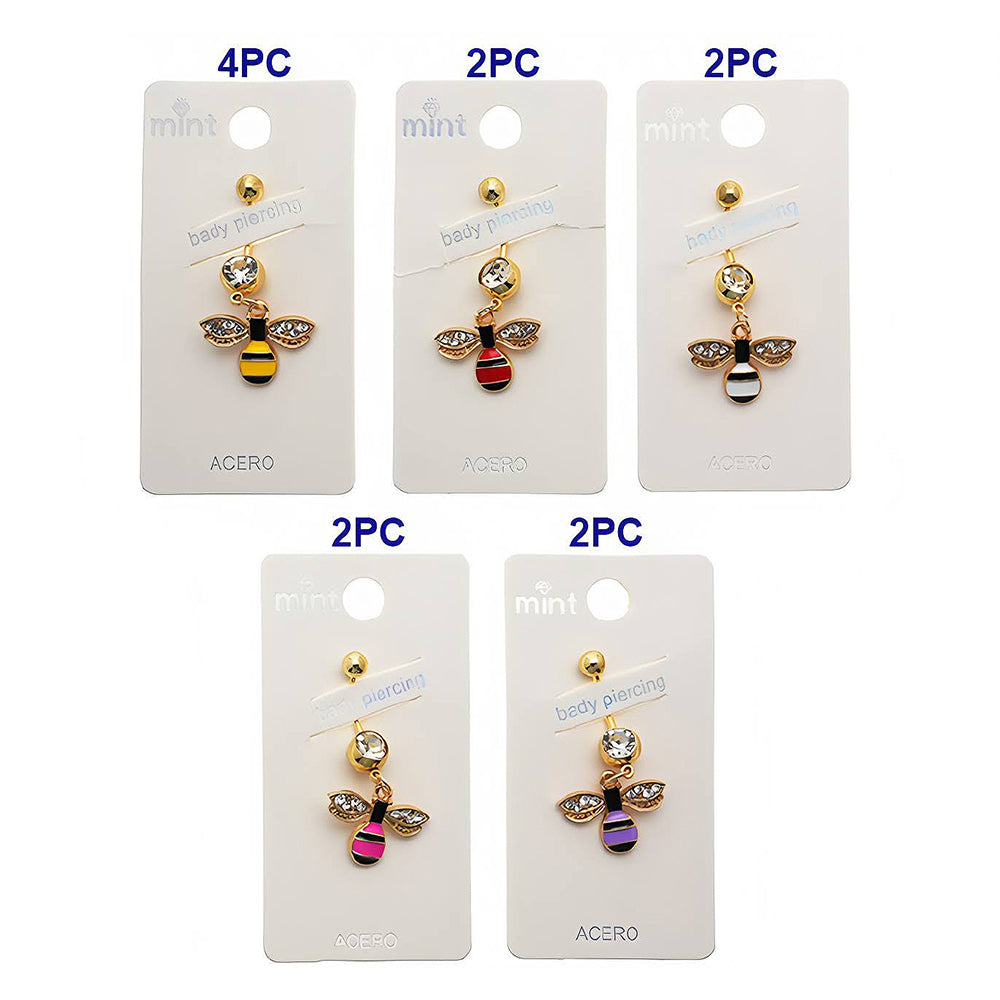 Enamel Honey Bee Belly Navel Ring