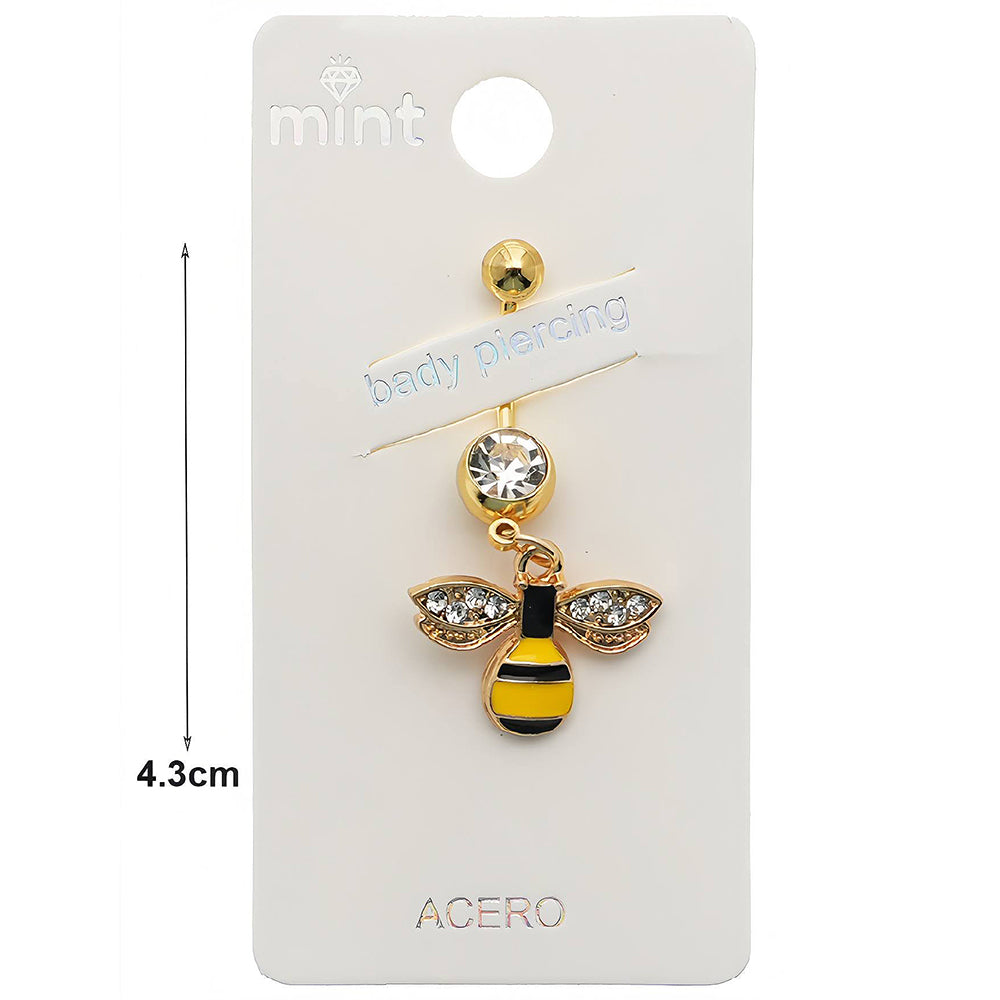 Enamel Honey Bee Belly Navel Ring