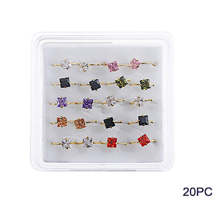 20 PCS Crystal Nose Ring