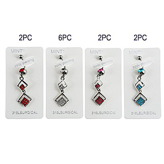 JBP38108 - Square Drop Belly Ring